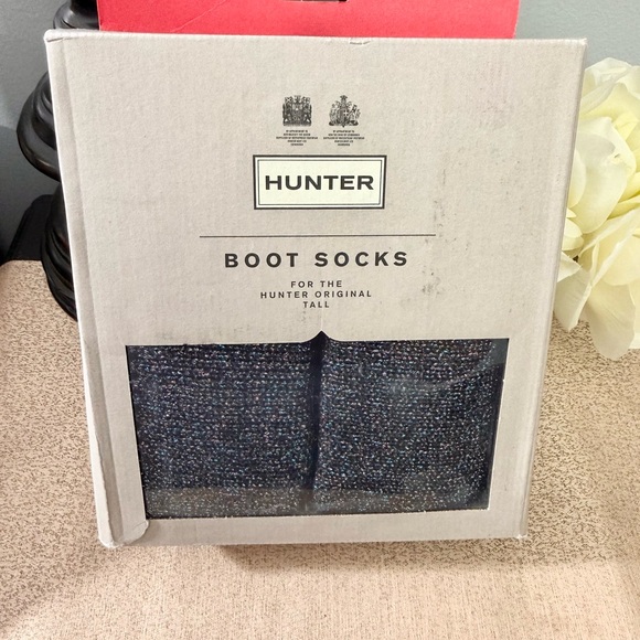 NWT Hunter Original Tall Boot Metallic Glitter Fleece Socks - Picture 2 of 10